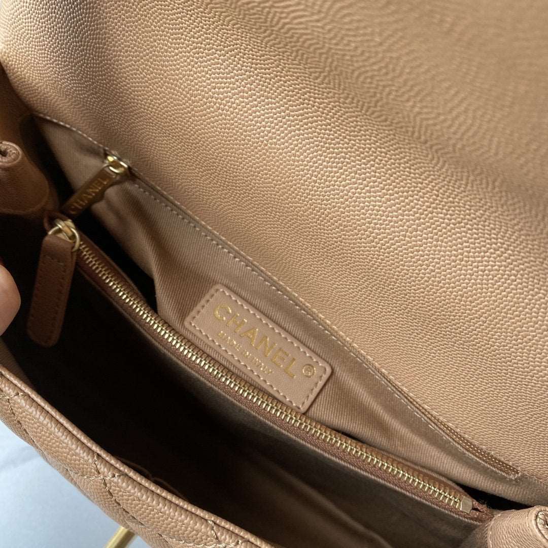 Chanel Flap Bag with Handle Beige product image 7, provided for visual reference and product detail review