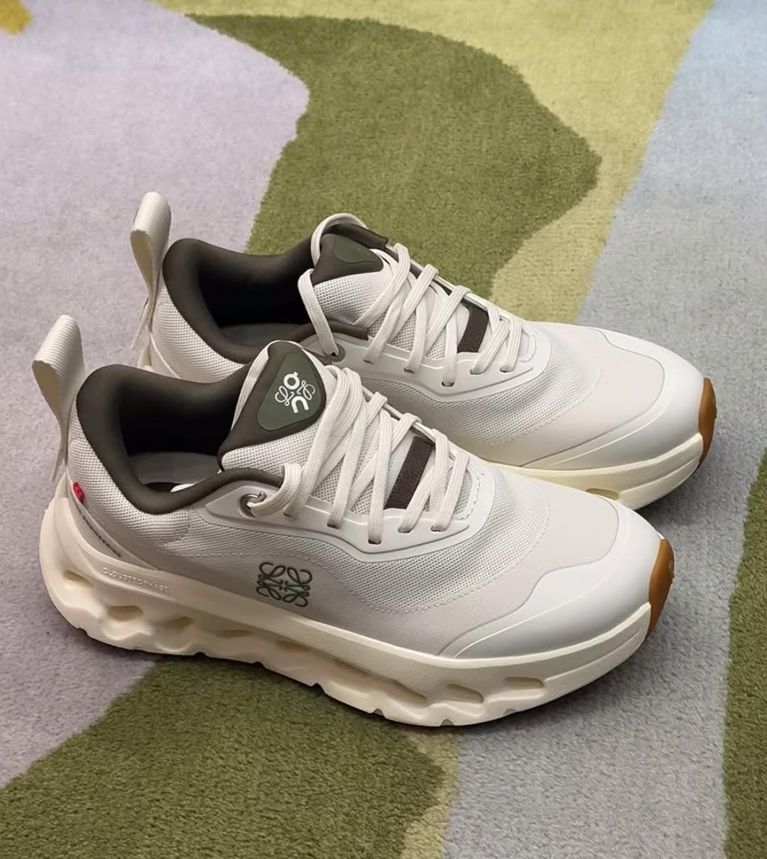 LOEWE x On Cloudtilt 2.0 White/Brown Lifestyle Sneakers product image 2, provided for visual reference and product detail