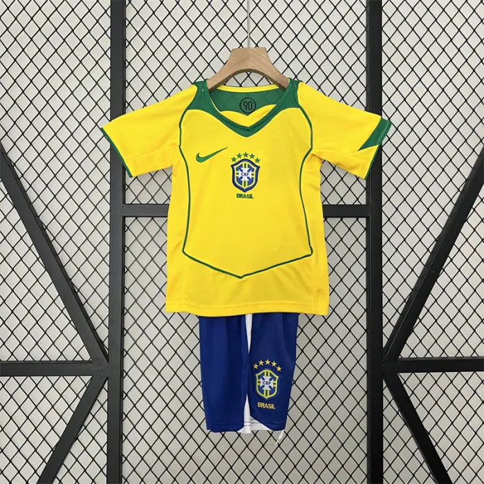 Retro Kids Brazil Home Jersey 2004 product image 1
