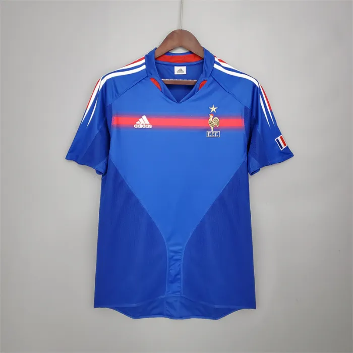 France Jersey Home Kit 2004 Retro Football Team Soccer Shirt product image 1