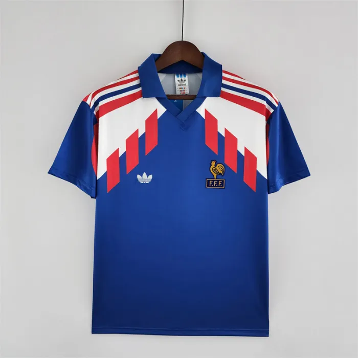 France Jersey Home Kit 1988 1990 Retro Football Team Soccer product image 1