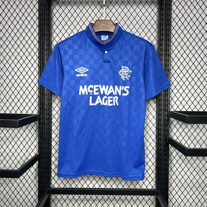 Retro Rangers Home Kit 1987 1990 Football Jersey product image 1
