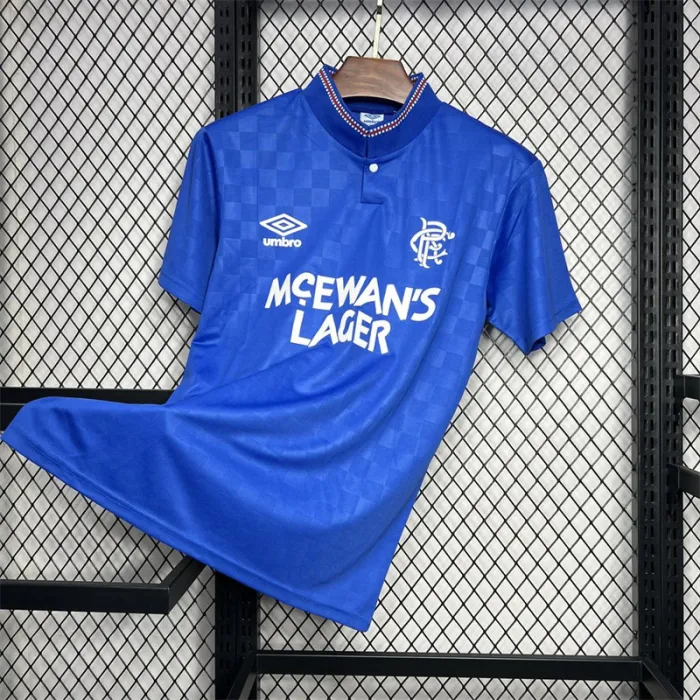 Retro Rangers Home Kit 1987 1990 Football Jersey product image 2