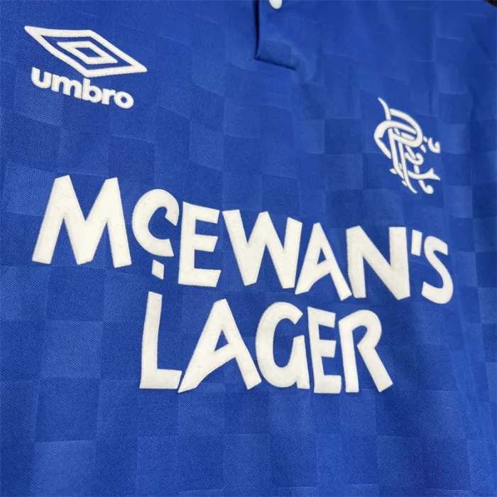 Retro Rangers Home Kit 1987 1990 Football Jersey product image 6