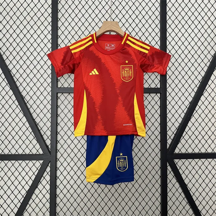 Kids Spain Home Kit 24/25 Euro Cup 2024 Football Jersey product image 1