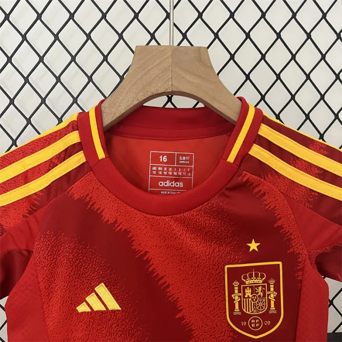 Kids Spain Home Kit 24/25 Euro Cup 2024 Football Jersey product image 2