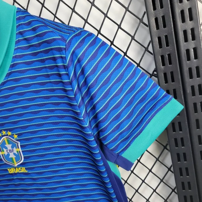 Kids Brazil Away Kit 24/25 Copa America 2024 Football Jersey product image 2