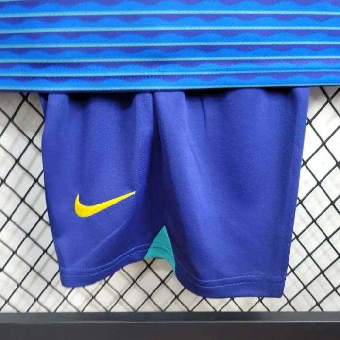 Kids Brazil Away Kit 24/25 Copa America 2024 Football Jersey product image 3