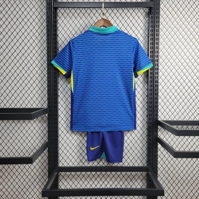 Kids Brazil Away Kit 24/25 Copa America 2024 Football Jersey product image 4