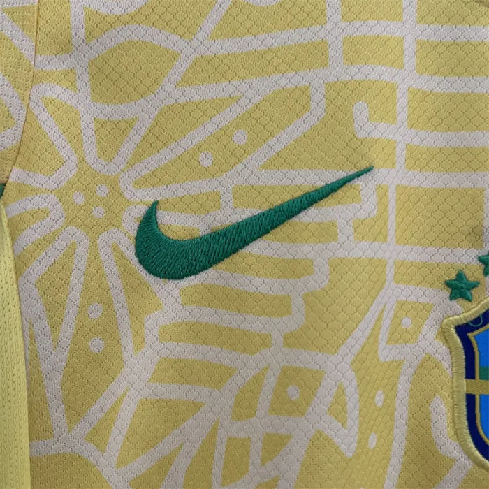 Kids Brazil Home Kit 24/25 Copa America 2024 Football Jersey product image 3