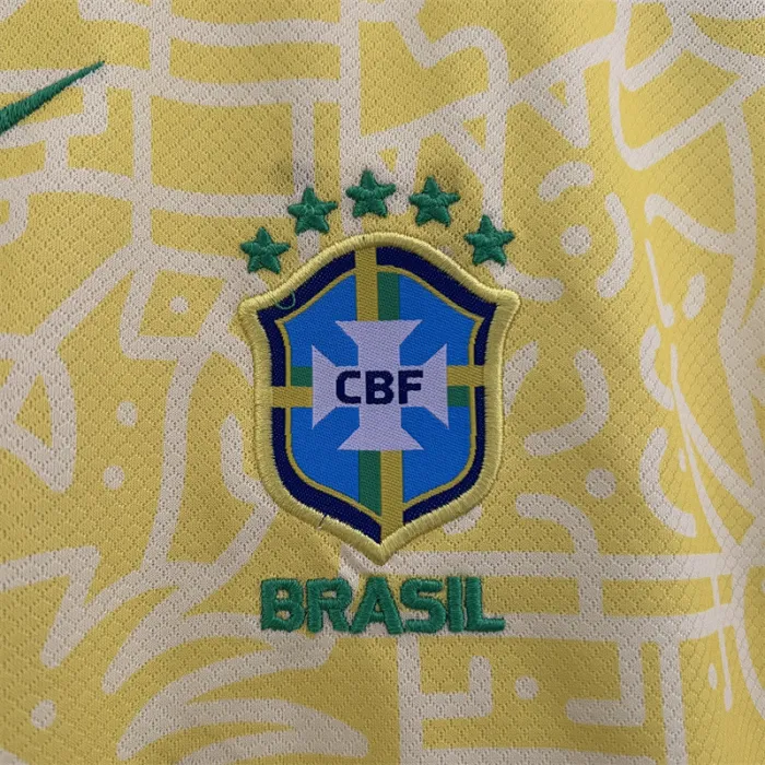 Kids Brazil Home Kit 24/25 Copa America 2024 Football Jersey product image 4
