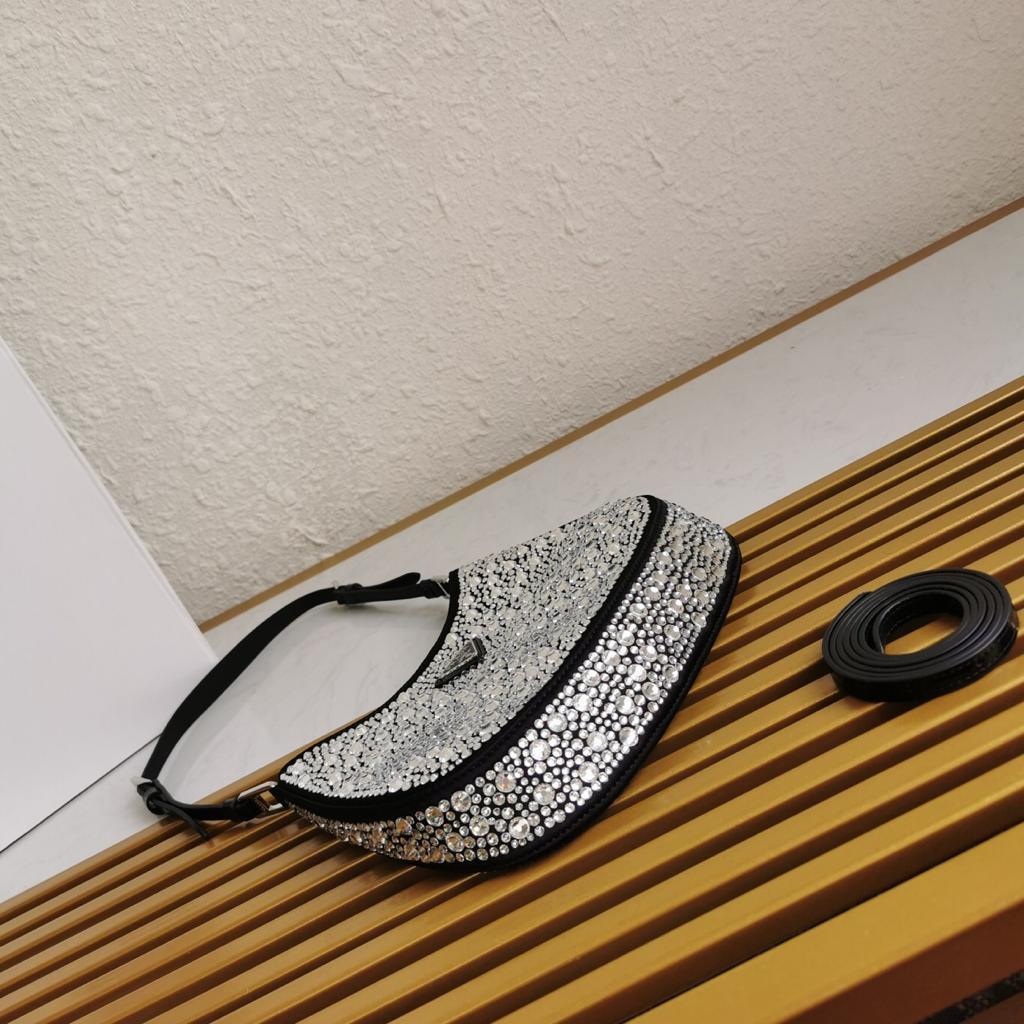 Prada Cleo Satin Bag with Crystals product image 5, provided for visual reference and product detail review