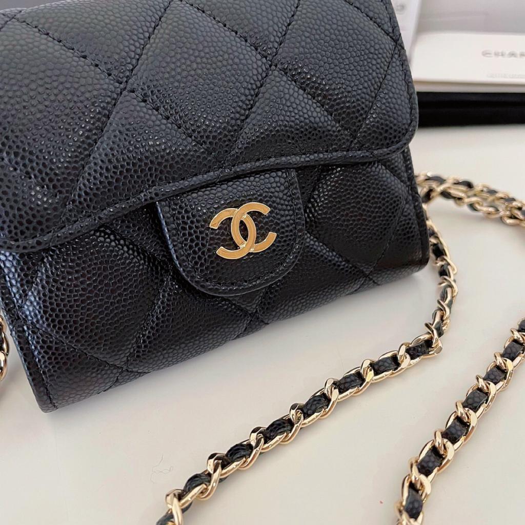 Chanel Mini Wallet On Chain Caviar Leather product image 6, provided for visual reference and product detail review