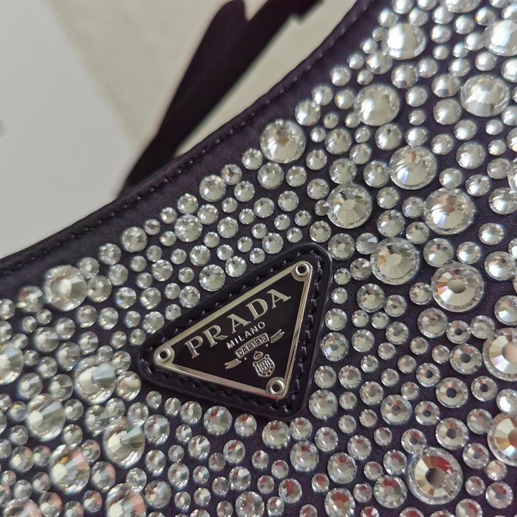 Prada Cleo Satin Bag with Crystals product image 4, provided for visual reference and product detail review