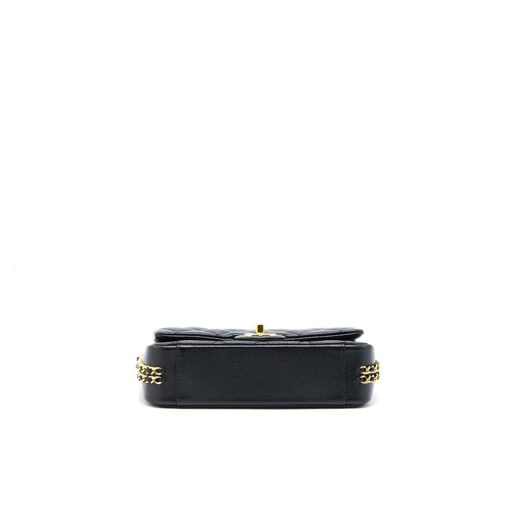 Chanel 23c Mini Flap Bag Chain Grained Calfskin Black product image 4, provided for visual reference and product detail