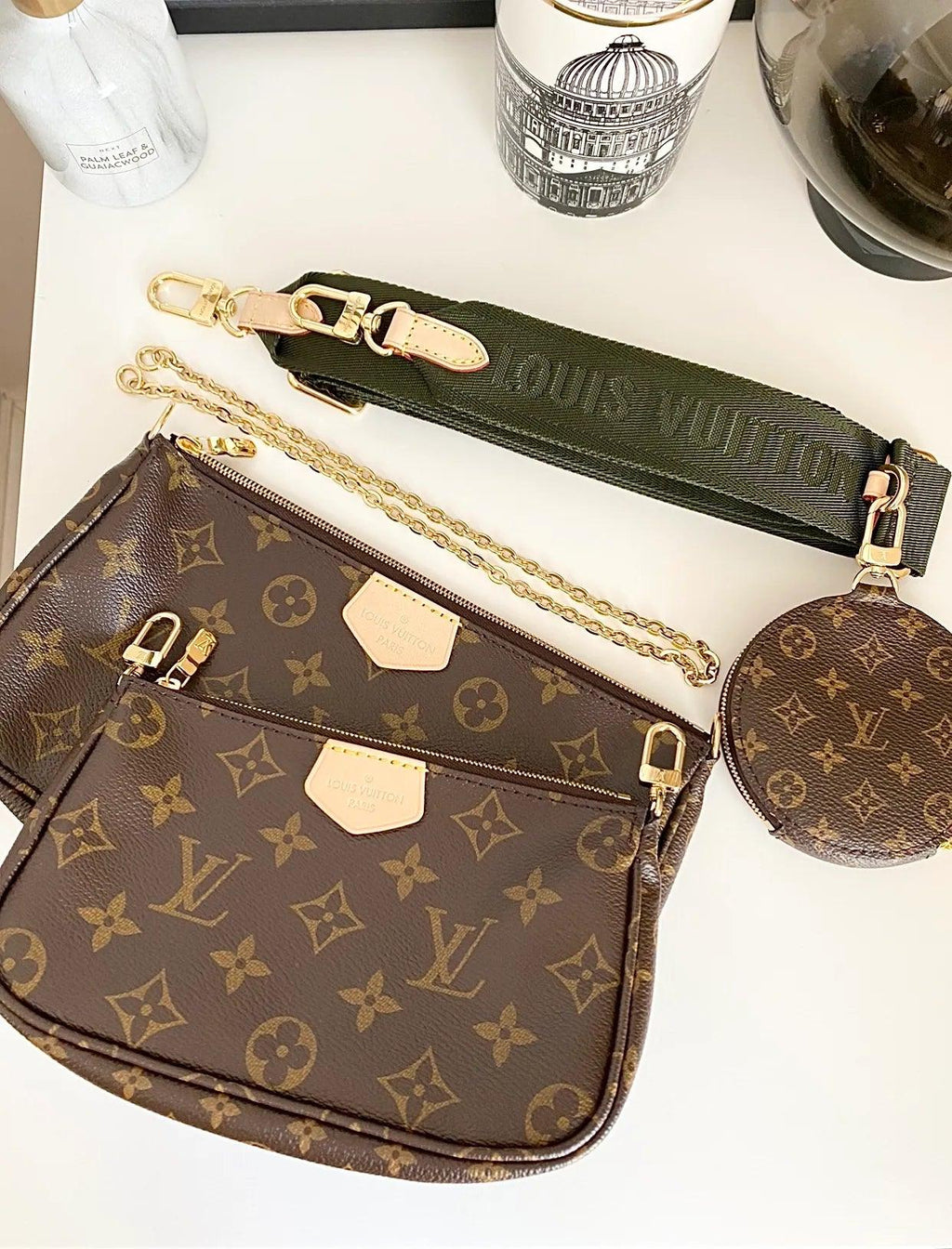 Multi Pochette Accessoires Monogram Canvas - Khaki product image 11, provided for visual reference and product detail review