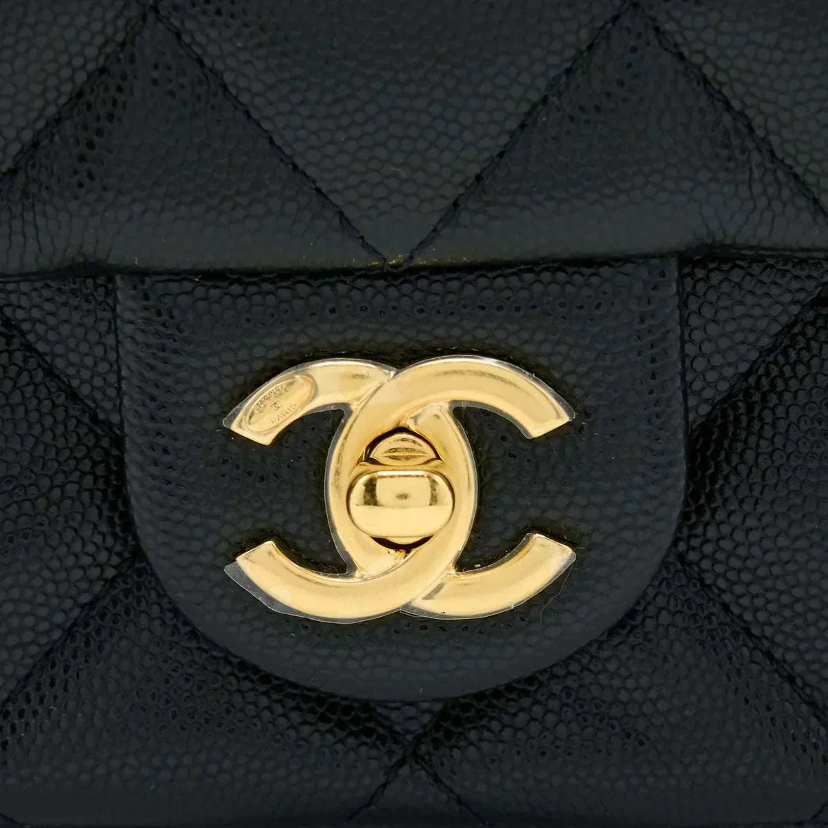 Chanel 23c Mini Flap Bag Chain Grained Calfskin Black product image 6, provided for visual reference and product detail