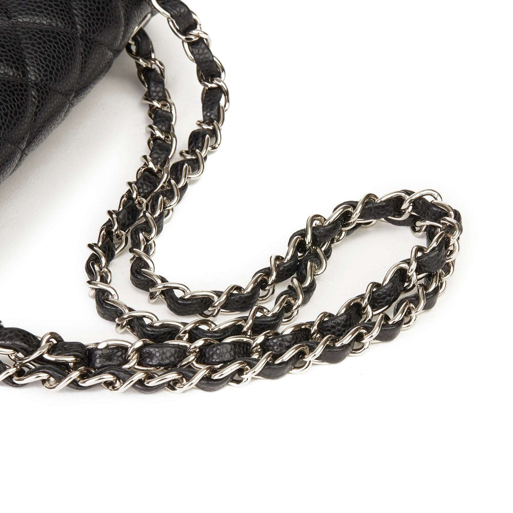 Chanel Classic Flap Bag with Silver Hardware - Black product image 6, provided for visual reference and product detail review