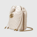 Gucci GG Marmont Mini Bucket Bag White Leather product image 1, provided for visual reference and product detail review