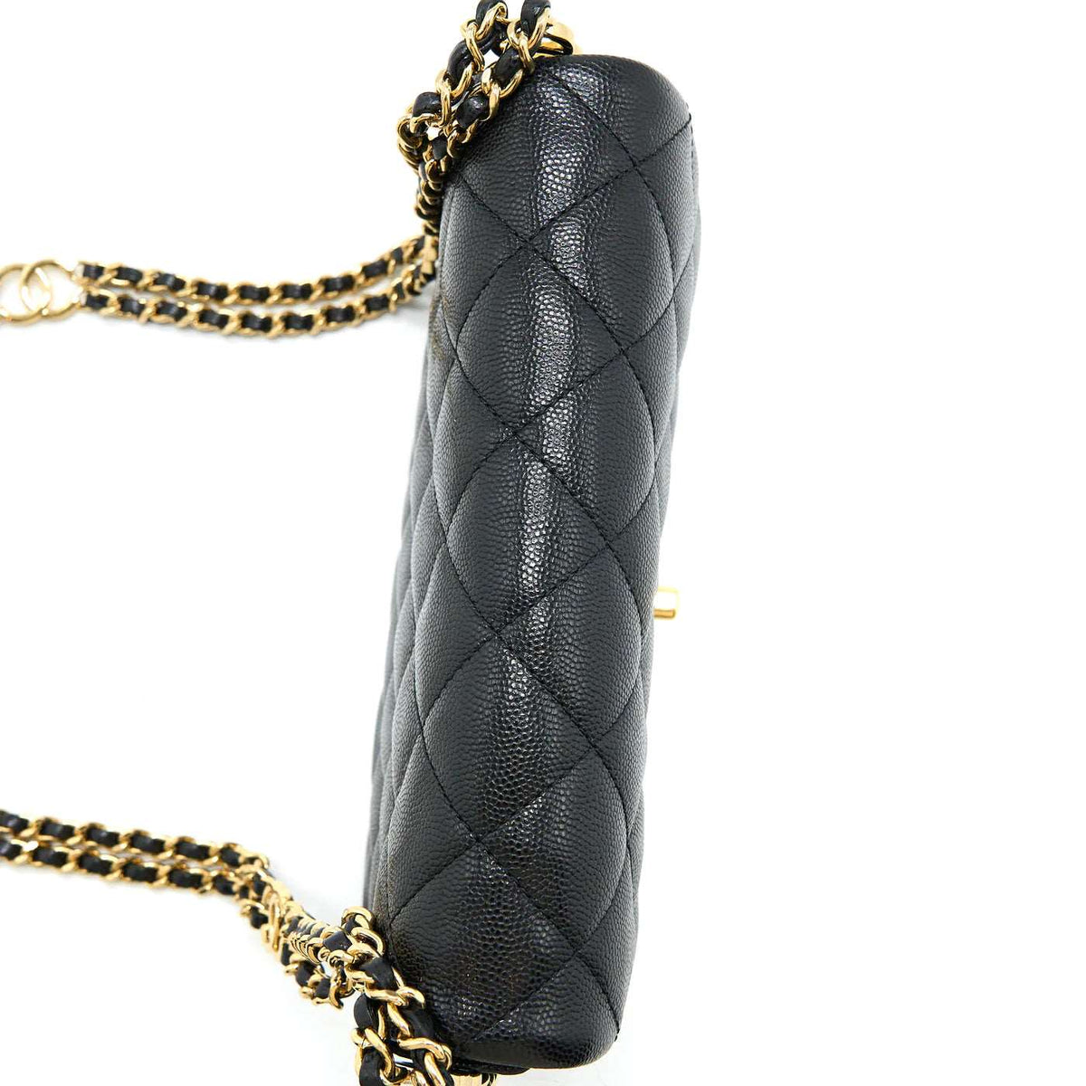 Chanel 23c Mini Flap Bag Chain Grained Calfskin Black product image 10, provided for visual reference and product detail