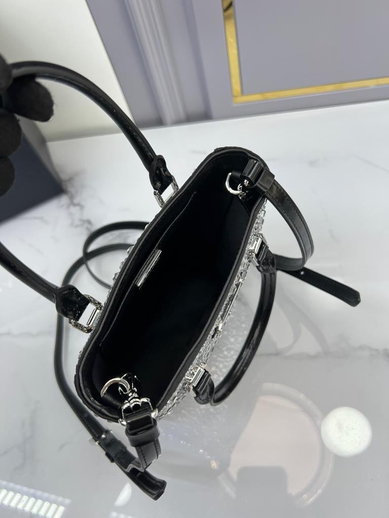 Prada Satin Tote Bag with Crystals product image 2, provided for visual reference and product detail review