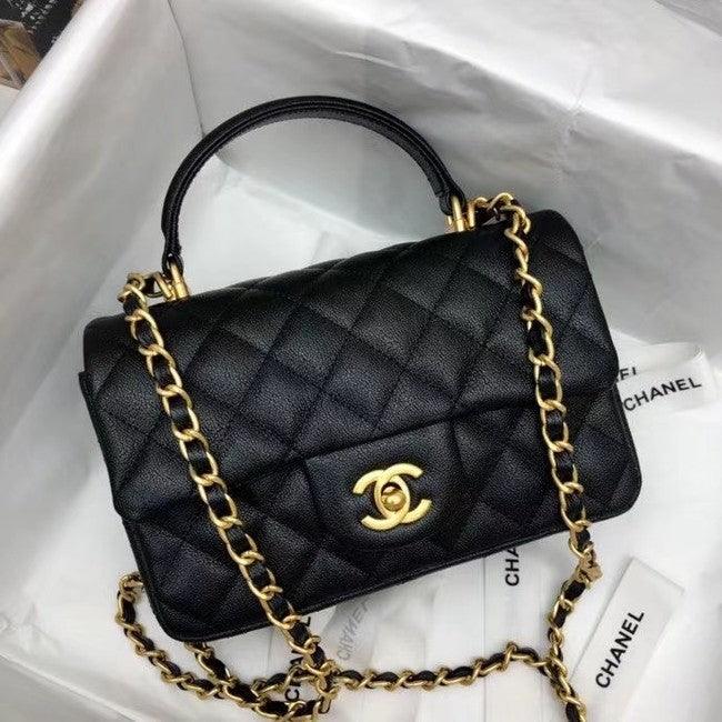 Chanel Mini Flap Bag with Top Handle Caviar product image 2, provided for visual reference and product detail review