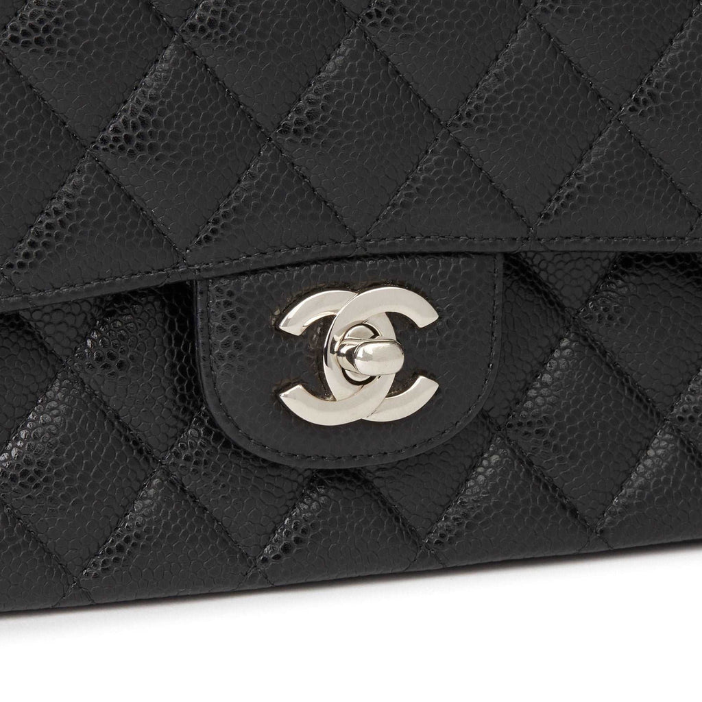 Chanel Classic Flap Bag with Silver Hardware - Black product image 5, provided for visual reference and product detail review