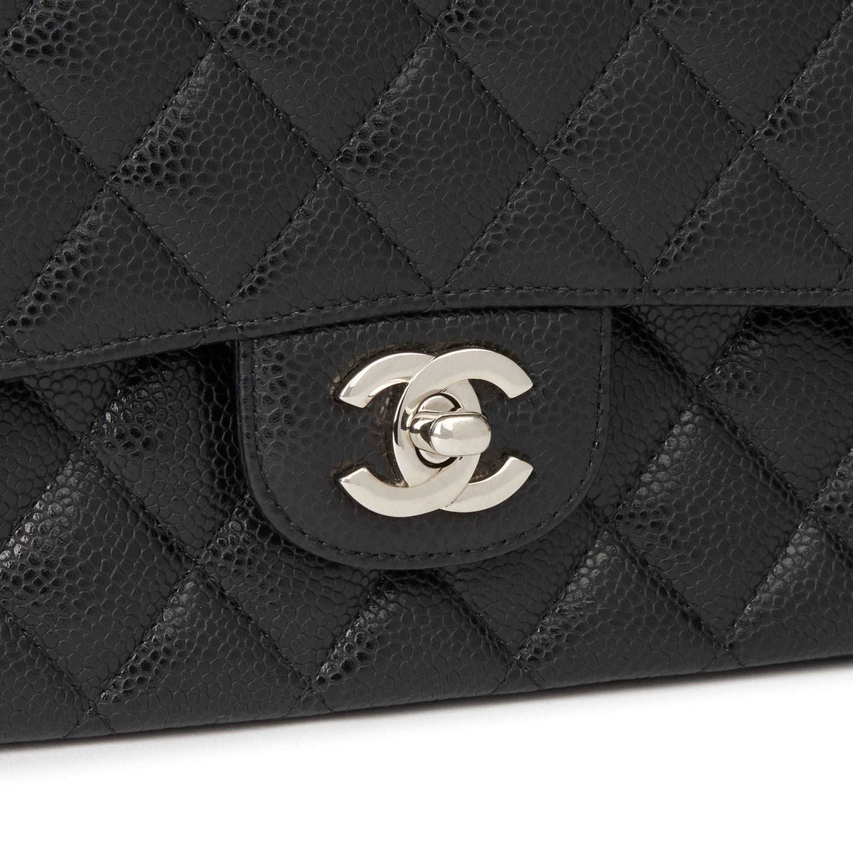 Chanel Classic Flap Bag with Silver Hardware - Black product image 5, provided for visual reference and product detail review