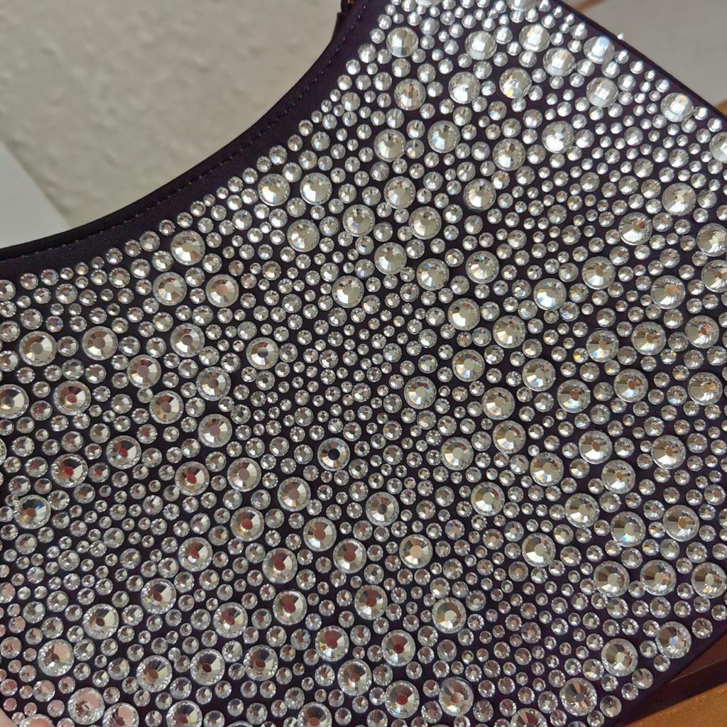 Prada Cleo Satin Bag with Crystals product image 3, provided for visual reference and product detail review