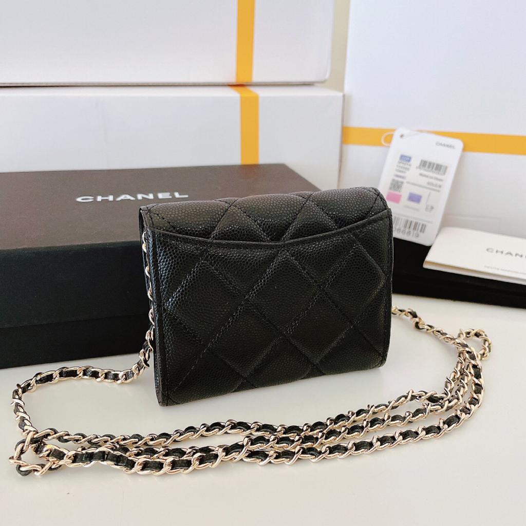 Chanel Mini Wallet On Chain Caviar Leather product image 3, provided for visual reference and product detail review
