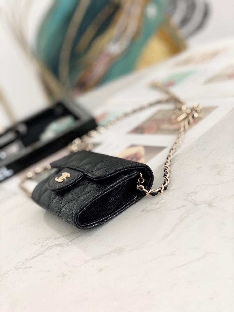 Chanel Mini Wallet On Chain Caviar Leather product image 4, provided for visual reference and product detail review