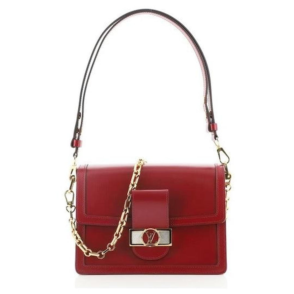 LV Dauphine MM Cherry Red Handbag product image 1, provided for visual reference and product detail review