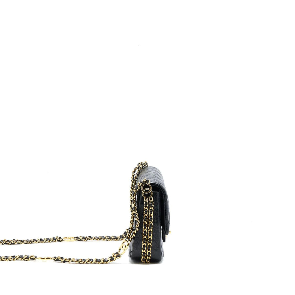 Chanel 23c Mini Flap Bag Chain Grained Calfskin Black product image 11, provided for visual reference and product detail