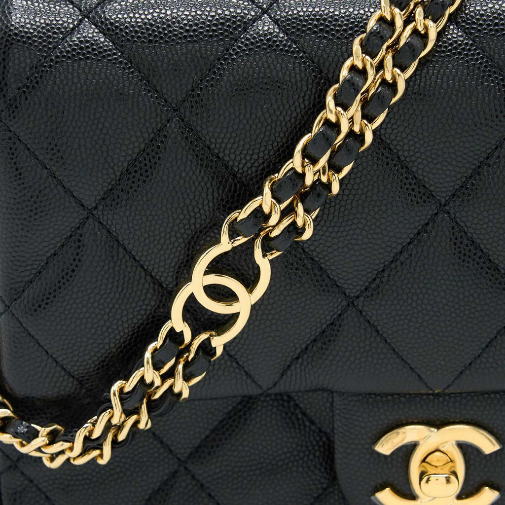 Chanel 23c Mini Flap Bag Chain Grained Calfskin Black product image 7, provided for visual reference and product detail