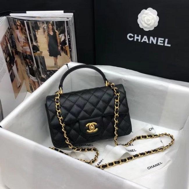 Chanel Mini Flap Bag with Top Handle Caviar product image 1, provided for visual reference and product detail review
