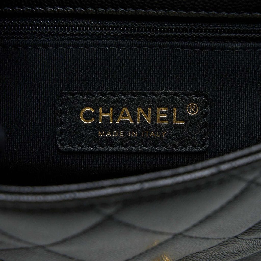 Chanel 23c Mini Flap Bag Chain Grained Calfskin Black product image 5, provided for visual reference and product detail