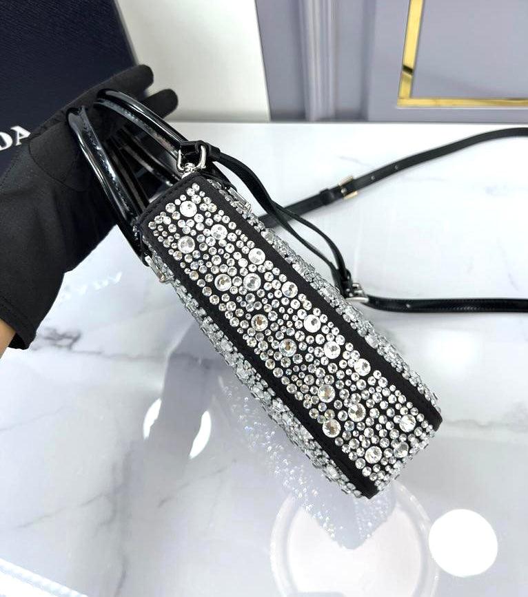 Prada Satin Tote Bag with Crystals product image 4, provided for visual reference and product detail review