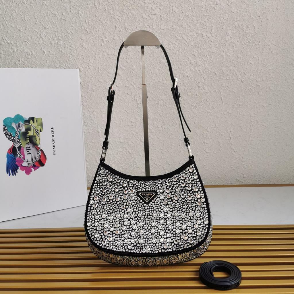 Prada Cleo Satin Bag with Crystals product image 9, provided for visual reference and product detail review