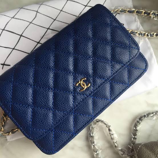 Chanel WOC Iridescent Blue Caviar product image 6, provided for visual reference and product detail review