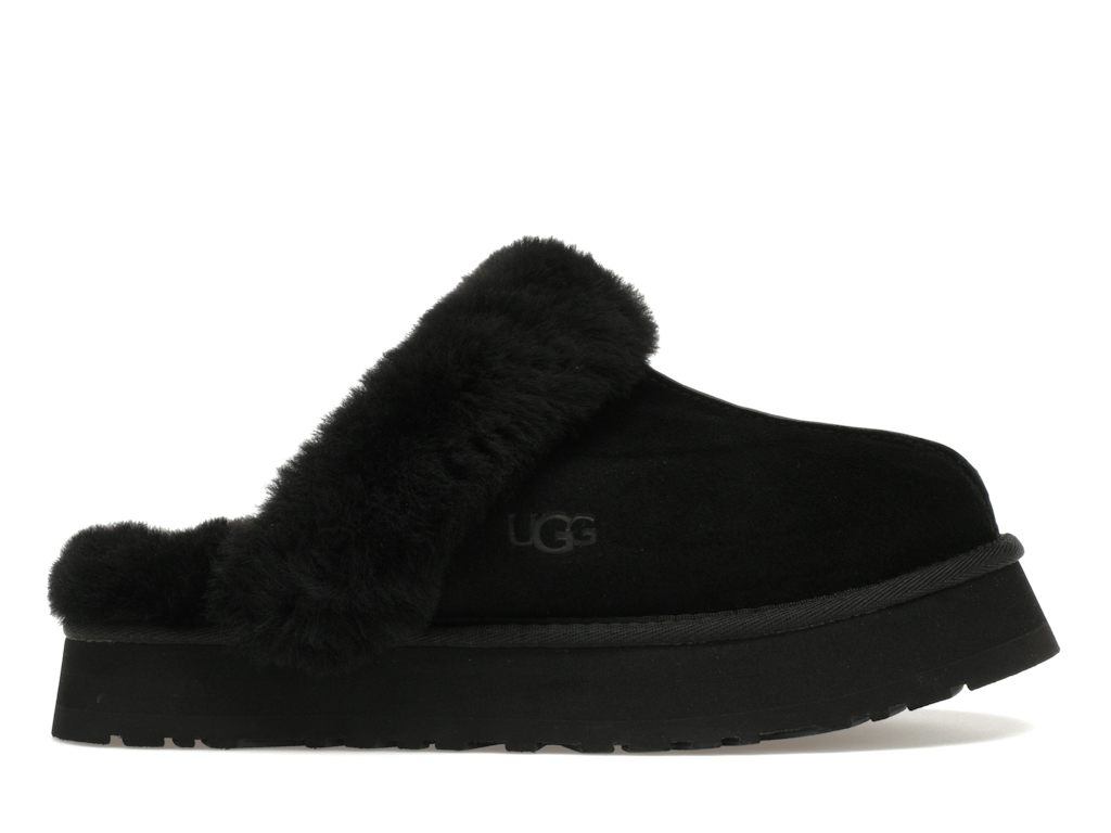 UGG Disquette Slipper - Black (Women) product image 1, provided for visual reference and product detail review