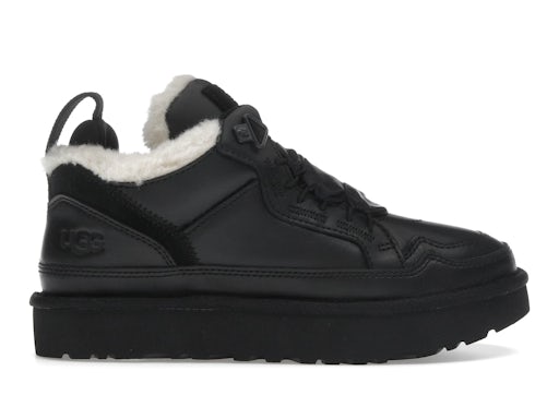 UGG Lowmel Leather Sneaker - Black (Women) product image 1, provided for visual reference and product detail review
