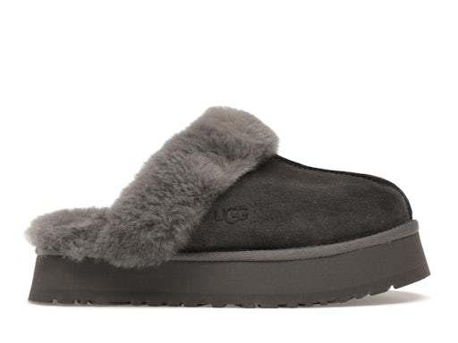 UGG Disquette Slipper - Charcoal (Women) product image 1, provided for visual reference and product detail review