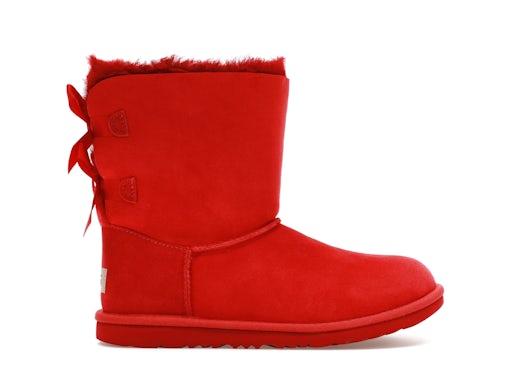 UGG Bailey Bow II Boot - Samba Red (Kids) product image 1, provided for visual reference and product detail review