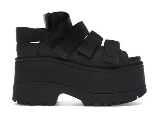 UGG GoldenRise Platform Sandals - Black (Women) product image 1, provided for visual reference and product detail review