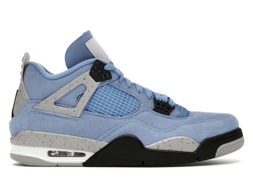 Air Jordan 4 Retro University Blue product image 1, provided for visual reference and product detail review