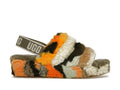 UGG Fluff Yeah Cali Collage Slide Olive (Women) product image 1, provided for visual reference and product detail review