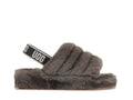 UGG Fluff Yeah Slide - Charcoal (Women) product image 1, provided for visual reference and product detail review