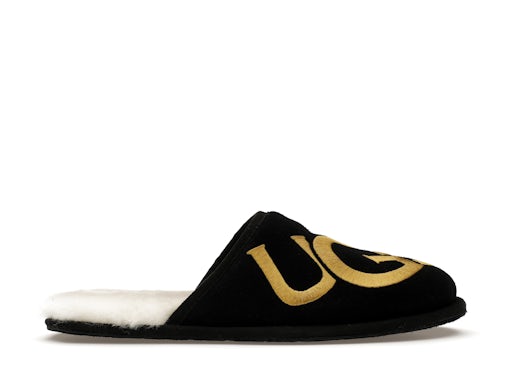 UGG Scuff Logo Slipper - Black/Gold product image 1, provided for visual reference and product detail review