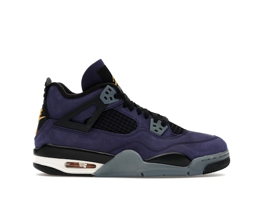 Air Jordan 4 Retro Lakers (GS) product image 1, provided for visual reference and product detail review