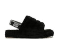 UGG Fluff Yeah Slide Black (Kids) product image 1, provided for visual reference and product detail review